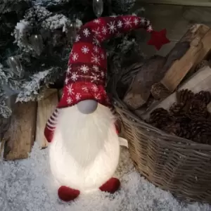 Image of Festive Christmas 66cm LED Lit Snowflake Sitting Gonk - Red