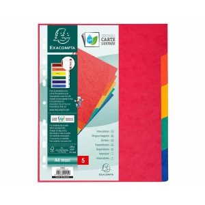 Image of Exacompta Lightweight Pressboard Dividers, Maxi Tabbed, A4, 5 Part