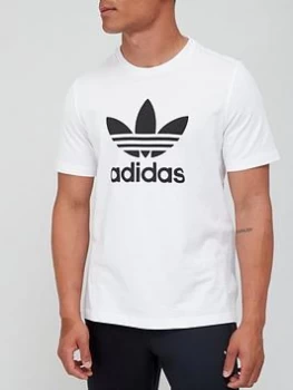 Image of adidas Originals Trefoil T-Shirt - White/Black, Size 2XL, Men