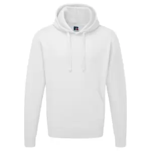 Image of Russell Mens Authentic Hooded Sweatshirt / Hoodie (S) (White)