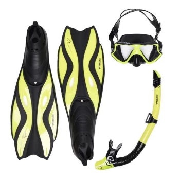 Image of Gul Mask Snorkel And Fin Set Adults - Yellow
