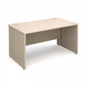 Image of Maestro 25 PL Straight Desk 1400mm x 800mm - Maple Panel Leg Design