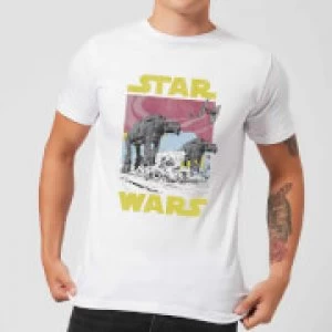 Image of Star Wars ATAT Mens T-Shirt - White - XXL
