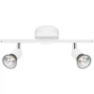 Image of Netlighting Merano Fayetteville 2 Light Twin Ceiling Spotlight Matt White Metal