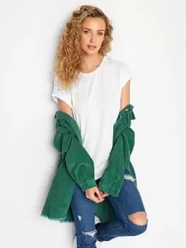 Image of Long Tall Sally Crochet Sleeve Detail Top - White, Size 12, Women