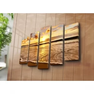 Image of 5PATK-15 Multicolor Decorative Canvas Painting (5 Pieces)