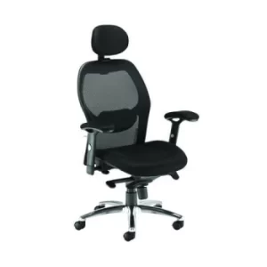Image of Arista Topaz Chair 680x640x1180-1280mm Mesh Back Black KF90898