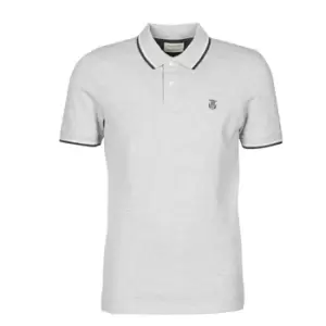 Image of Selected SLHNEWSEASON mens Polo shirt in Grey - Sizes S
