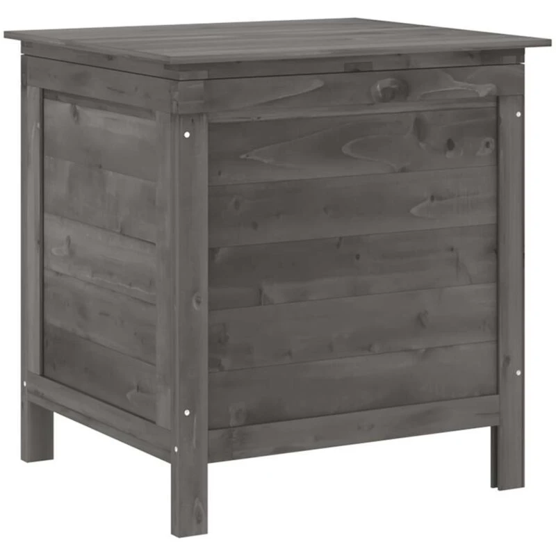 Image of vidaXL Garden Storage Box Anthracite 50x49x56.5cm Solid Wood Fir, Grey 364750