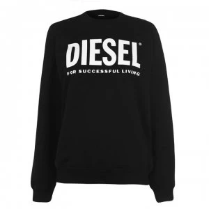 Image of Diesel Logo Crew Sweatshirt - Black 9XX