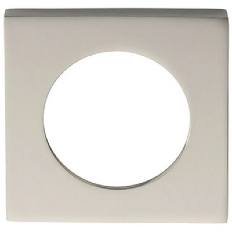 Image of Loops Square Door Handle Rose Pack 52 x 52 x 7mm Polished Stainless Steel Metallics