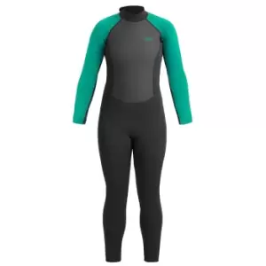 Image of Ub Womens Sailfin Long Wetsuit (medium, Black/Aqua)