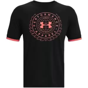 Image of Under Armour Crest T Shirt Mens - Black