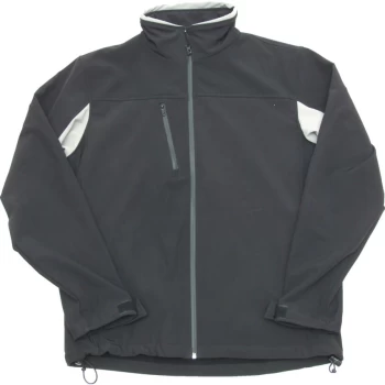 Image of Waterproof Roma Black & Grey Medium Soft Shell Jacket