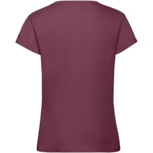 Image of Fruit Of The Loom Girls Sofspun Short Sleeve T-Shirt (3-4) (Burgundy)