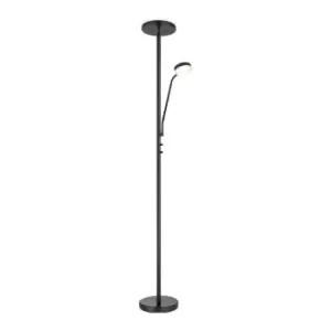 Image of Teo Dimmable LED Floor Lamp 18.5W and Reading Light 4.5W Matt Black