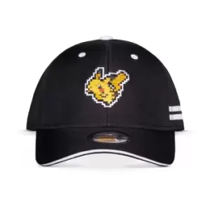 Image of Pokemon Pikachu Pixelated Baseball Cap - Black