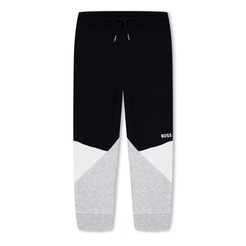 Image of Boss Block Closed Hem Jersey Jogging Bottoms Infants - Black 9 - 12 Months