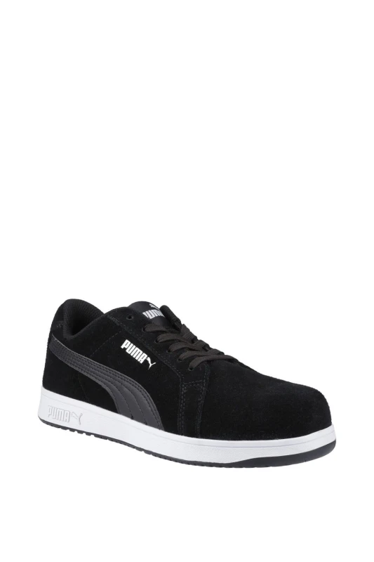 Image of Puma Safety Mens Iconic Low Safety Trainers UK Size 8 (EU 42) Black PUM059-BLACK-8