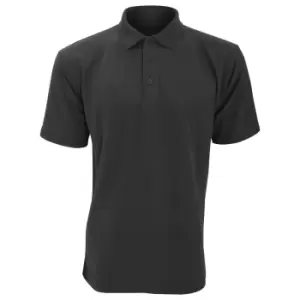 Image of UCC 50/50 Mens Plain PiquA Short Sleeve Polo Shirt (2XL) (Black)