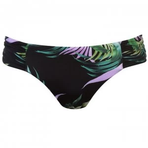 Image of Seafolly SeaFolly Leaf Print Bikini Briefs Womens - BLACK