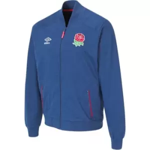 Image of Umbro England Rugby Bomber Jacket Mens - Blue