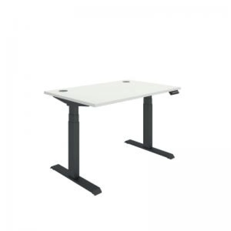 Image of Polaris Dual Motor Sit/Stand Desk 1200x800 White/Black KF800106