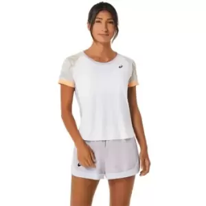 Image of Asics Womens Court Graphic Tennis Top - White