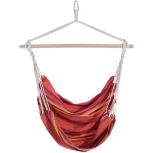 Image of Outsunny Outdoor Hammock Hanging Rope Patio Chair Garden Swing Seat Red