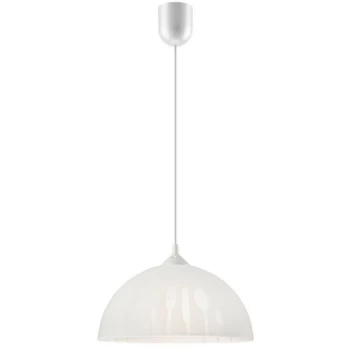 Image of Lamkur Lighting - Dome Pendants Ceiling Light White, 1x E27