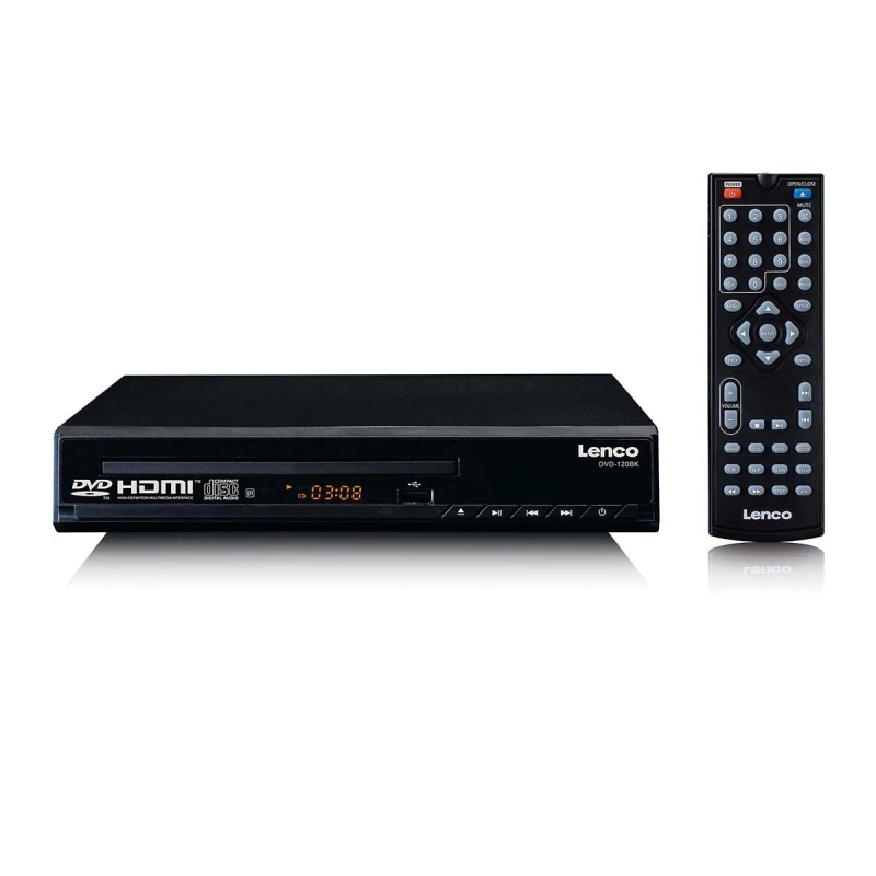Image of Lenco DVD-120BK Compact DVD / CD Full HD Player with USB Playback NED-066262 DVD Player