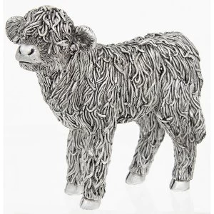 Image of Silver Highland Coo Calf Ornament