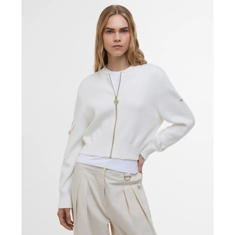 Image of Barbour International Priya Bomber Jacket - Cream Cream 16