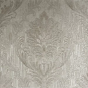 Image of Boutique Corsetto Damask Taupe Decorative Wallpaper - 10m
