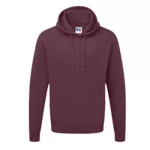 Image of Russell Colour Mens Hooded Sweatshirt / Hoodie (S) (Burgundy)