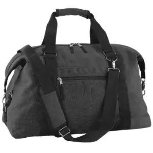 Image of Bagbase Vintage Canvas Weekender / Holdall Carry Bag (30 Litres) (One Size) (Vintage Black)
