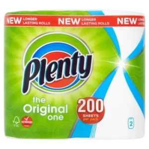 Image of Plenty Double Kitchen Roll 100 Sheet Roll Ref BOUNTYN [Pack 2]