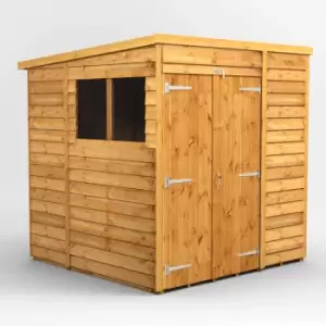 Image of 6X6 Power Overlap Pent Double Door Shed