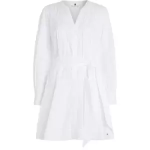 Image of Tommy Hilfiger Org Co Ladder Lace Short Dress - White