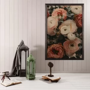Image of Roses Multicolor Decorative Framed Wooden Painting
