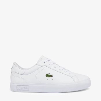 Image of Lacoste Junior Powercourt Trainers - White - UK 5 Kids