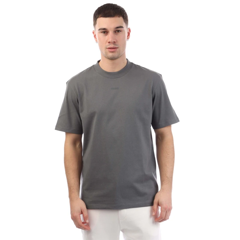 Image of Hugo Dapolino Logo Print T-Shirt Grey male XS