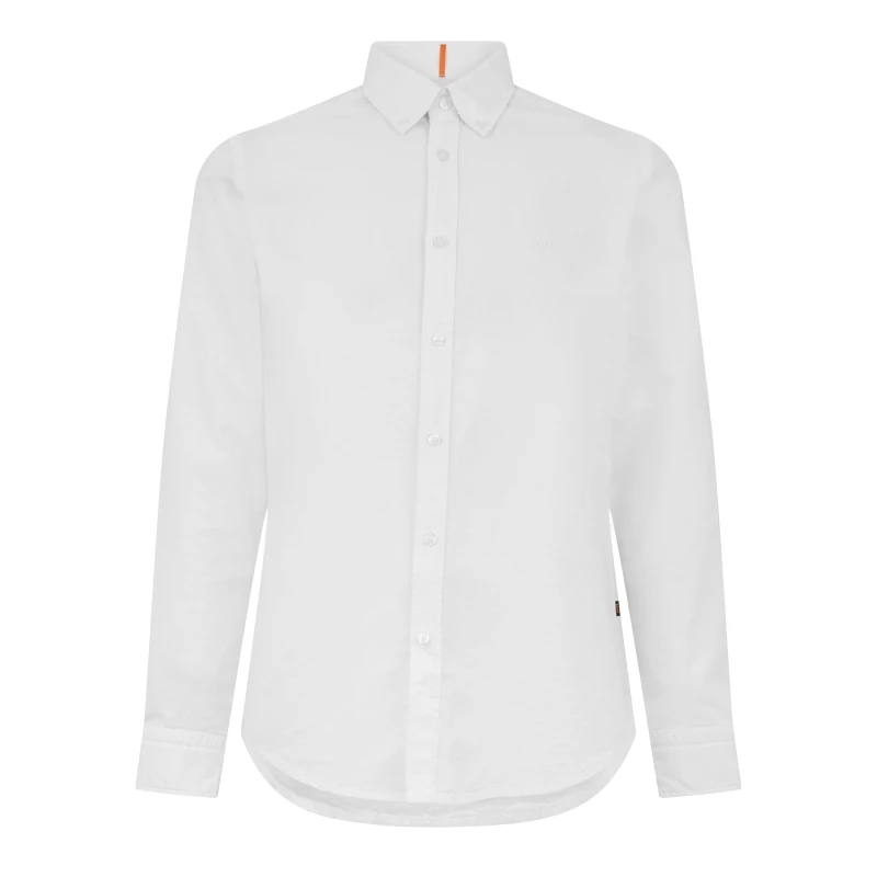 Image of Boss Rickert Long Sleeve Shirt - White White M