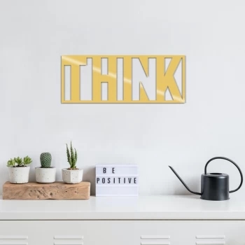 Image of Th?nk Metal Decor - Gold Gold Decorative Metal Wall Accessory