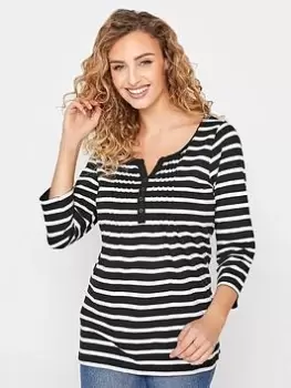 Image of Long Tall Sally Navy Stripe 3/4 Sleeve H, Navy, Size 16, Women