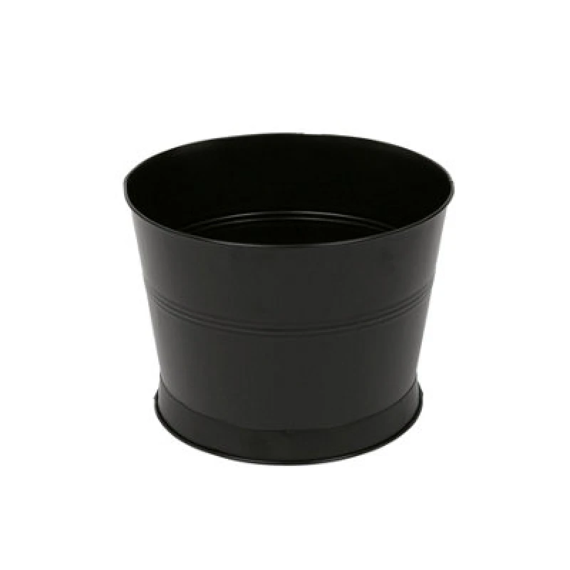 Image of Rink Drink 26.5Cm Galvanized Ice Bucket - Black - Handmade Metal Iron Rustic Party Drinks Cooler For Wine Champagne
