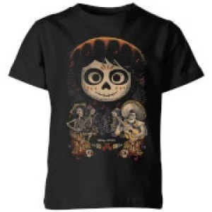 Image of Coco Miguel Face Poster Kids T-Shirt - Black - 3-4 Years