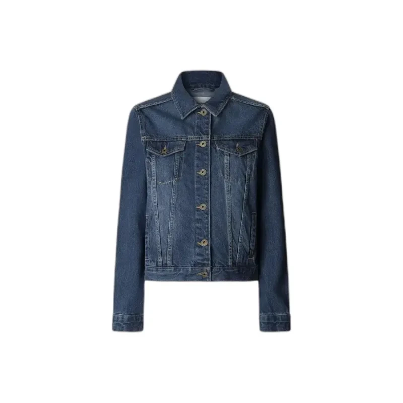 Image of Pepe Jeans Womens denim jacket Pepe Jeans Regular Bleu Female L
