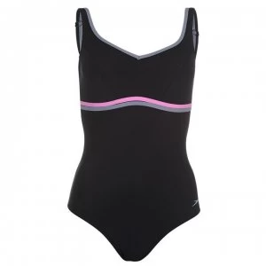 Image of Speedo Contour Luxe Swimsuit Ladies - Speedo Navy/Gre