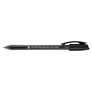 Image of Elite Smooth Flow Ball Pen 1.0mm Tip 0.7mm Line Black Pack of 50